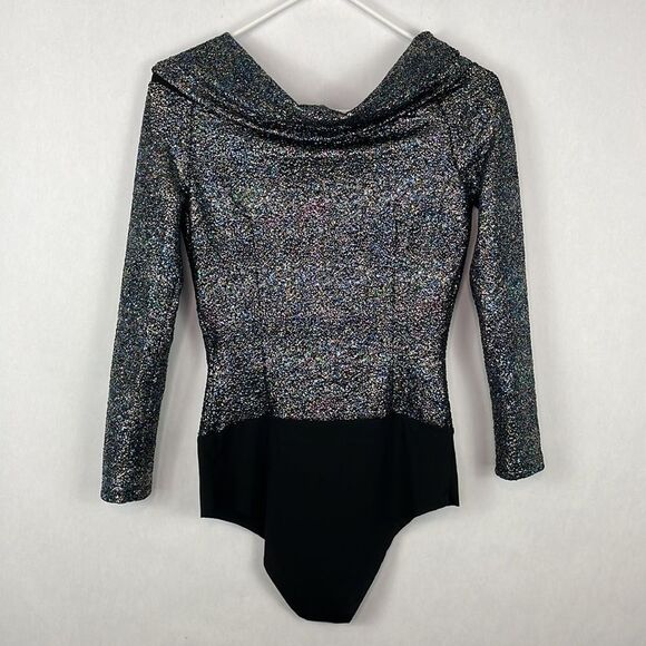 Zara Shiny Glitter Off The Shoulder Bodysuit. Size Small. - Picture 7 of 12